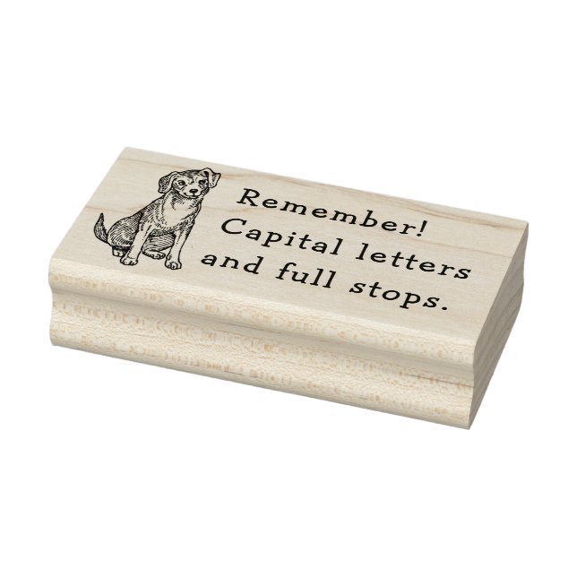REMEMBER PUNCTUATION CHARLIE DOG RUBBER STAMP (Stamp)