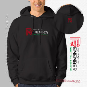 Remember Quote Red Green Black Men's Hoodie
