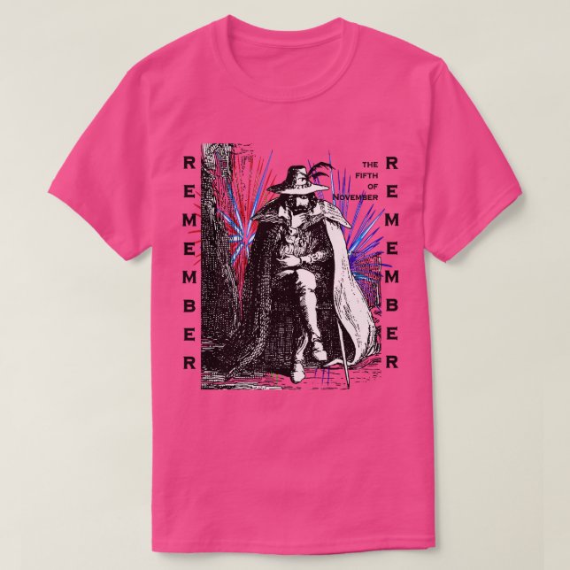 Remember Remember The Fifth Of November Illustrati T-Shirt (Design Front)