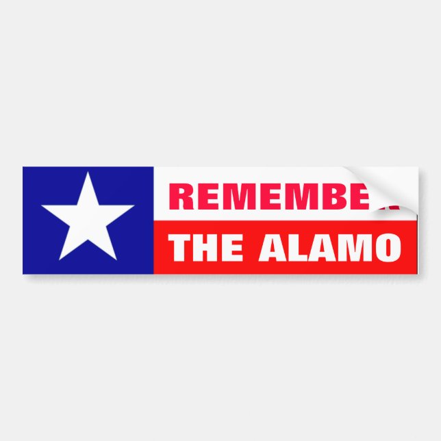 Remember the Alamo Bumper Sticker (Front)
