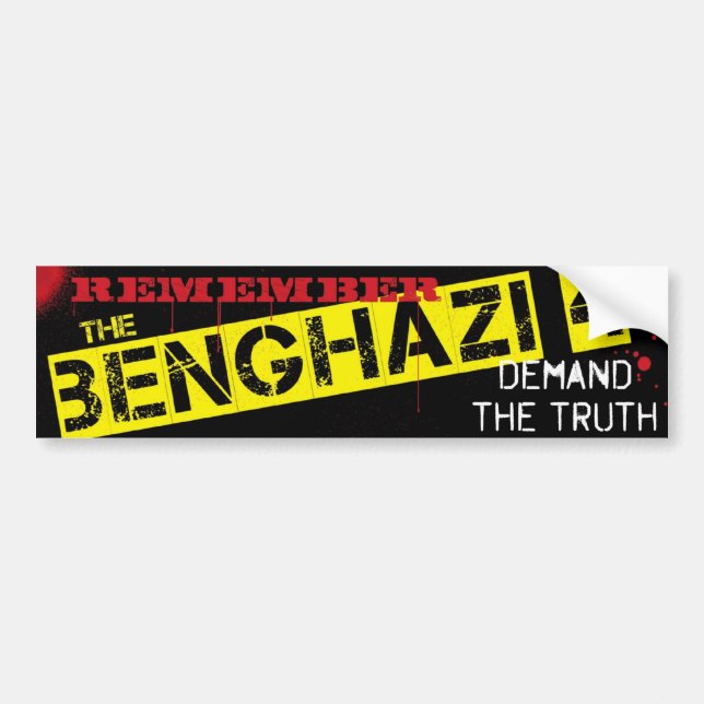 Remember the Benghazi 4 Bumper Sticker (Front)
