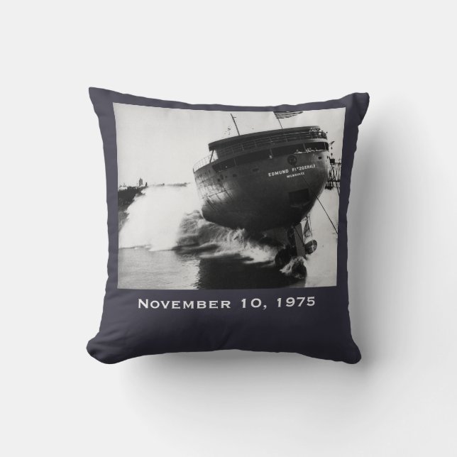 Remember the Edmund Fitzgerald Cushion (Front)