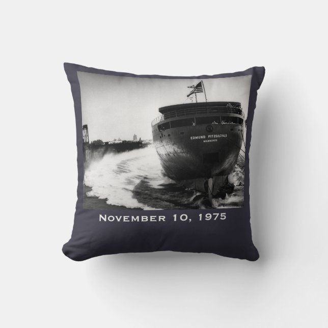 Remember the Edmund Fitzgerald Cushion (Front)