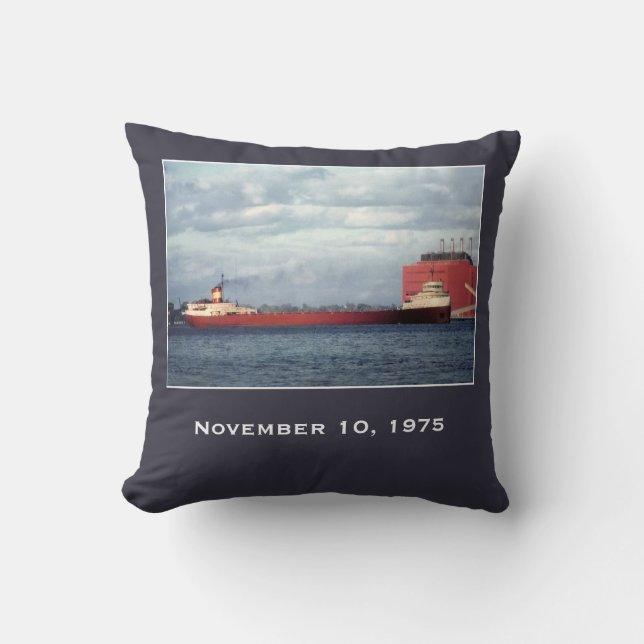 Remember the Edmund Fitzgerald Cushion (Front)
