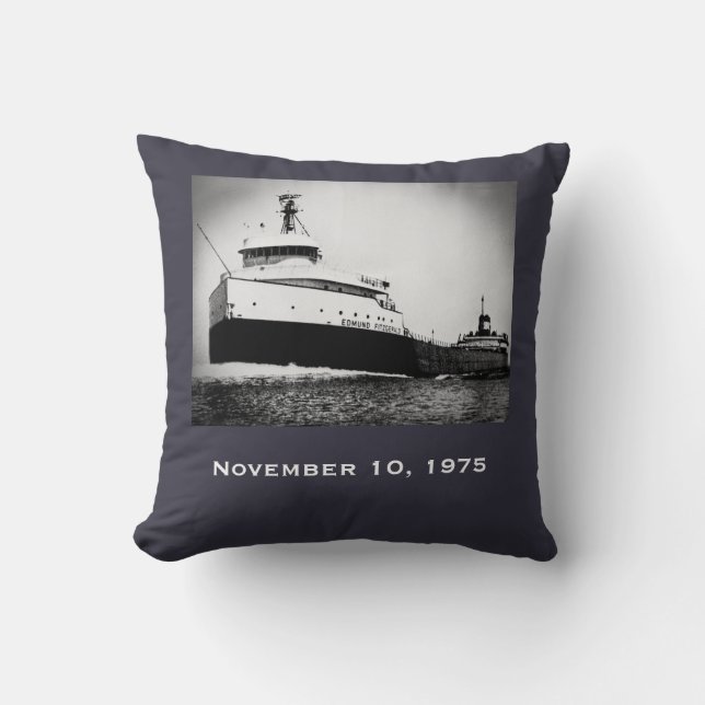 Remember the Edmund Fitzgerald Cushion (Front)
