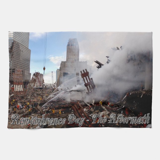 Remember The Fallen - Sept. 11, 2001 Tea Towel (Horizontal)