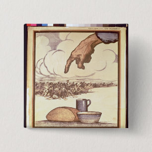 Remember the Hungry!, poster, 1921 15 Cm Square Badge