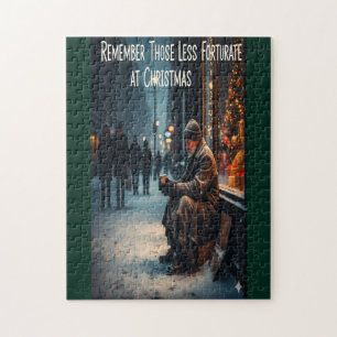 REMEMBER THE LESS FORTUNATE AT CHRISTMAS JIGSAW PUZZLE