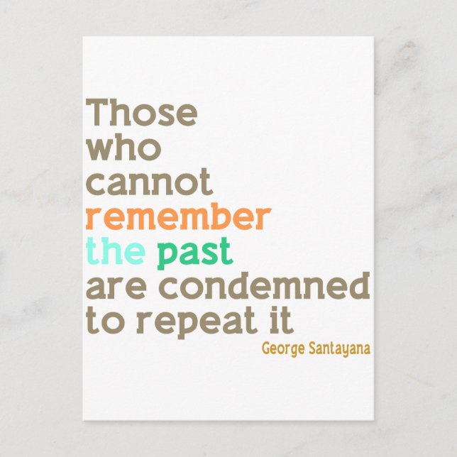 Remember the Past Postcard (Front)