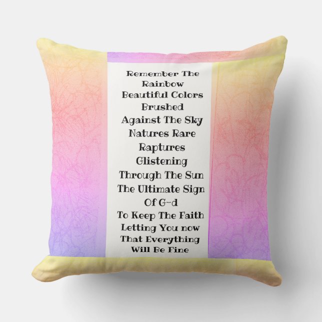 Remember The Rainbow Cushion (Front)