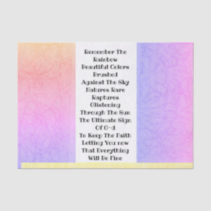 Remember The Rainbow Tissue Paper