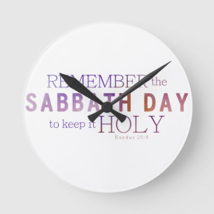 Remember the Sabbath Day 10 Commandments Clock