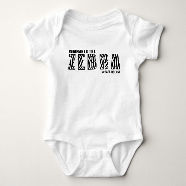 REMEMBER THE ZEBRA/RARE DISEASE(OPTIONAL CUSTOM) T-Shirt (Front)