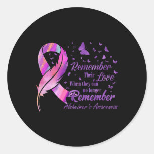Remember Their Love Alzheimer's Awareness  Classic Round Sticker