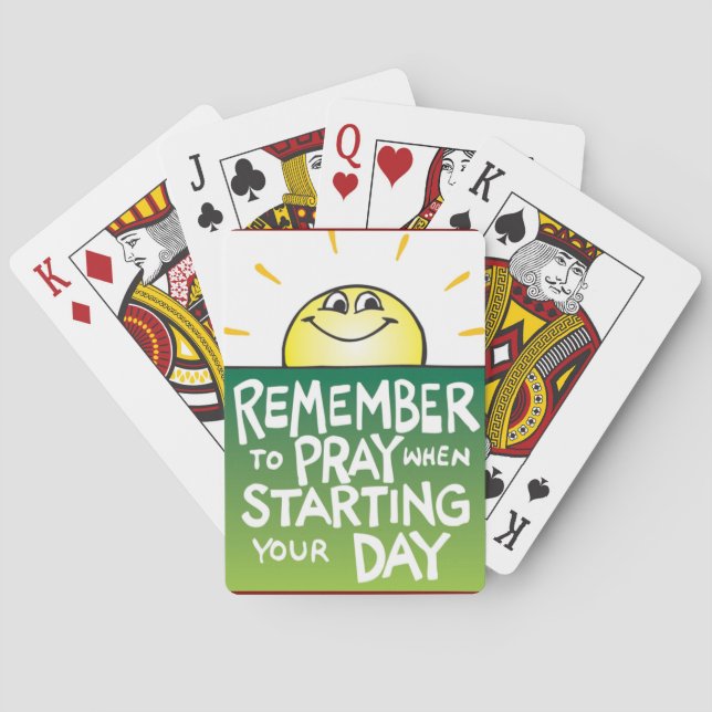 Remember to Pray Everyday Playing Cards (Back)