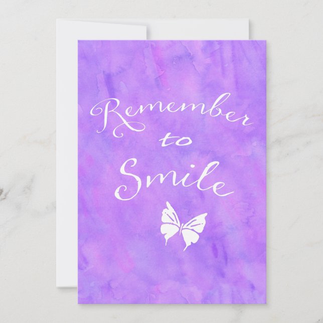 Remember To Smile Inspirational Quote (Front)