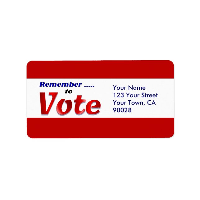 remember to  vote label (Front)