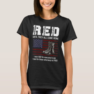 Remember Until They All Come Home American Flag Mi T-Shirt