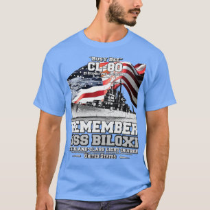 REMEMBER USS Biloxi CL80 US Navy light cruiser T-Shirt