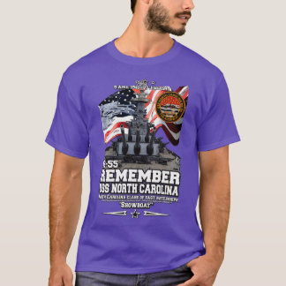 REMEMBER USS North olina BB55 US Navy Battleship T-Shirt