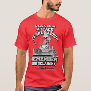 REMEMBER USS Oklahoma BB37 Pearl Harbour T-Shirt
