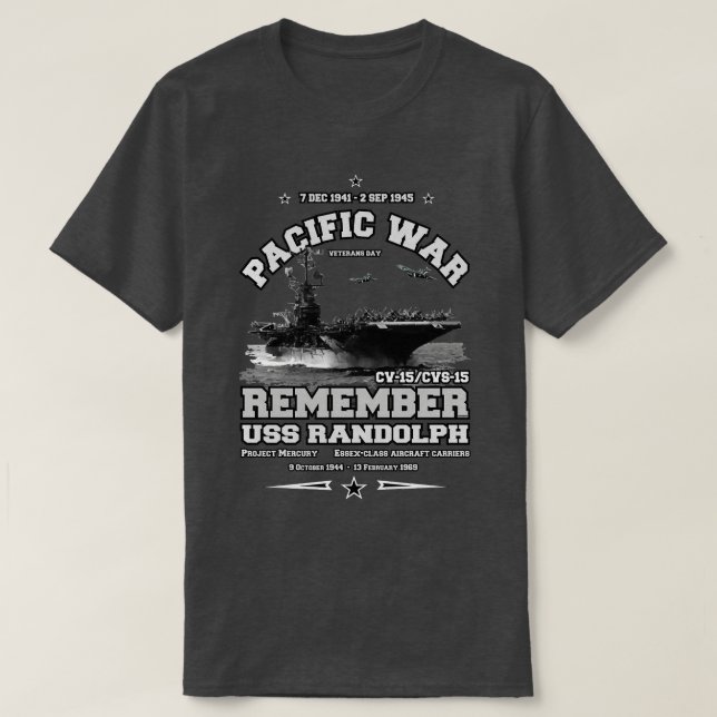 REMEMBER USS RANDOLPH CV15CVS15 T-Shirt (Design Front)