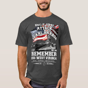Remember USS West Virginia BB48 Pearl Harbor T-Shirt