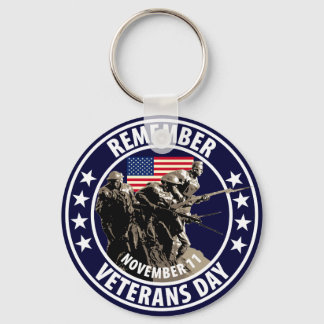 Remember Veterans Day Key Ring