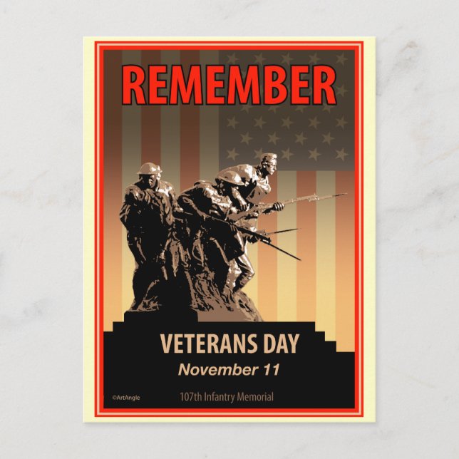 Remember Veterans Day Postcard (Front)