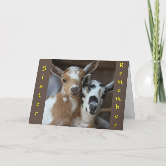 REMEMBER WHEN WE WERE KIDS SISTER" CARD (Front)