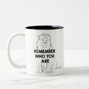 Remember Who You Are - Black Print Two-Tone Coffee Mug