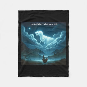 Remember Who You Are Chicken  Fleece Blanket
