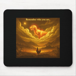 Remember Who You Are Funny Evolution Meme Chicken Mouse Pad