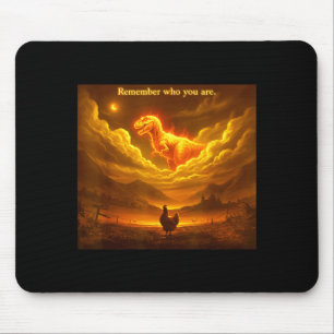 Remember Who You Are Funny Evolution Meme Chicken  Mouse Pad