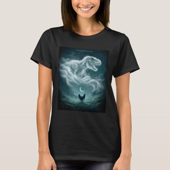 Remember Who You Are Funny Evolution Meme Chicken  T-Shirt (Front)