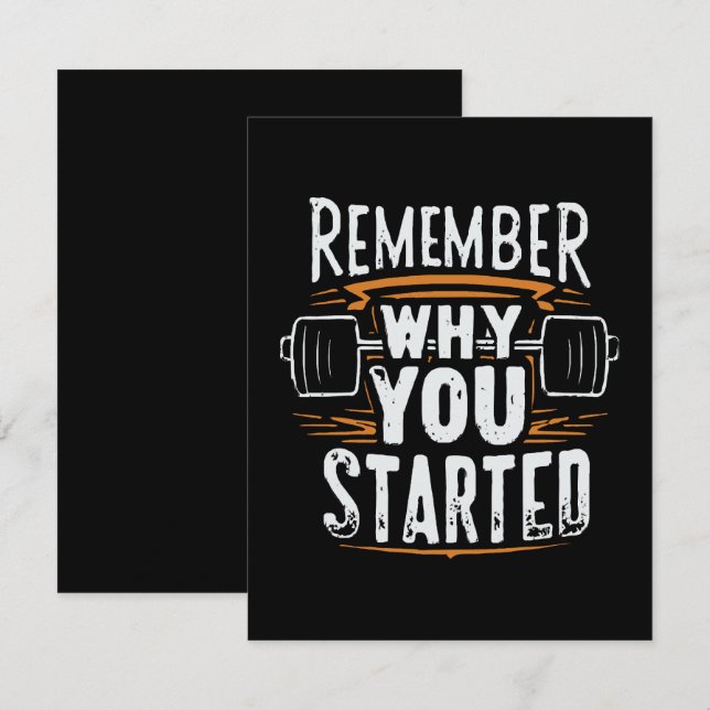 Remember Why you Started Enclosure Card (Front/Back)
