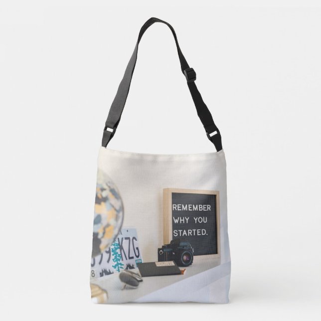 Remember why you started Motivation Fun Crossbody Bag (Back)