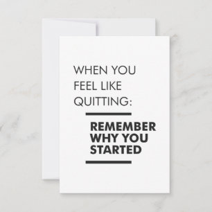 Remember Why You Started - Workout Inspirational RSVP Card