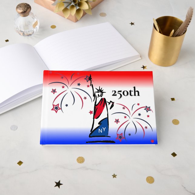 Remember Your Celebration of 250th Independence  Guest Book (Front Open)