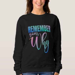 Remember Your Why Gym Motivation Fitness Inspirati Sweatshirt