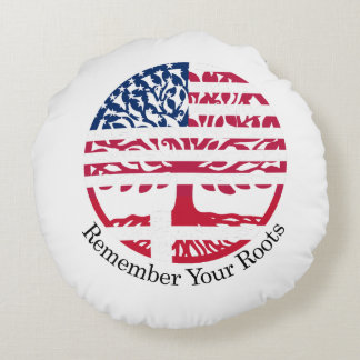 remember yours roots round cushion