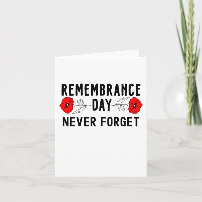 Rememberance Day, November 14 Card (Front)