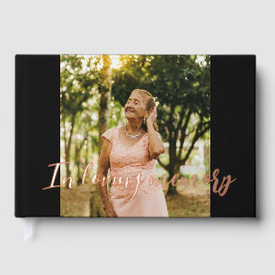 Rememberance Keepsake Modern Memorial Funeral Guest Book