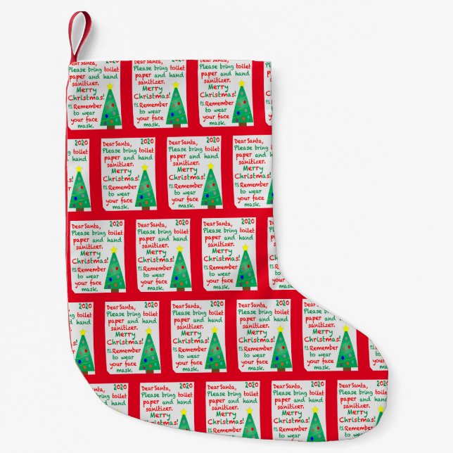 Remembering 2020 Christmas Small Christmas Stocking (Front)
