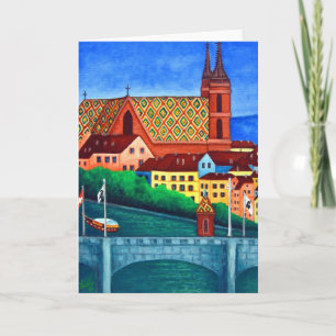Remembering Basel Greeting Card by Lisa Lorenz