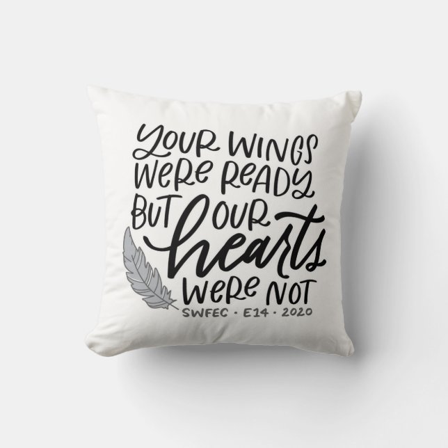 Remembering E14 Throw Pillow (Front)