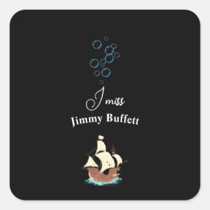Remembering heaven Margaritaville I miss you Square Sticker
