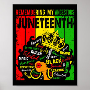 Remembering My Ancestors Black Women Juneteenth Ce Poster