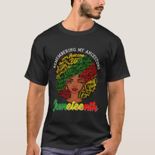 Remembering My Ancestors Junenth Black African T-Shirt