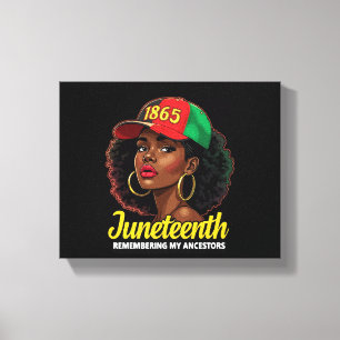 Remembering My Ancestors Juneteenth Black Month Canvas Print